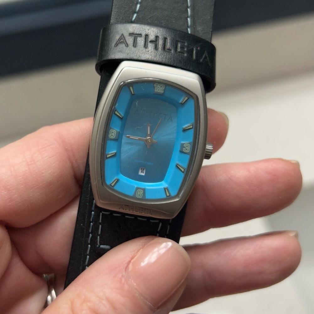 Athleta leather watch